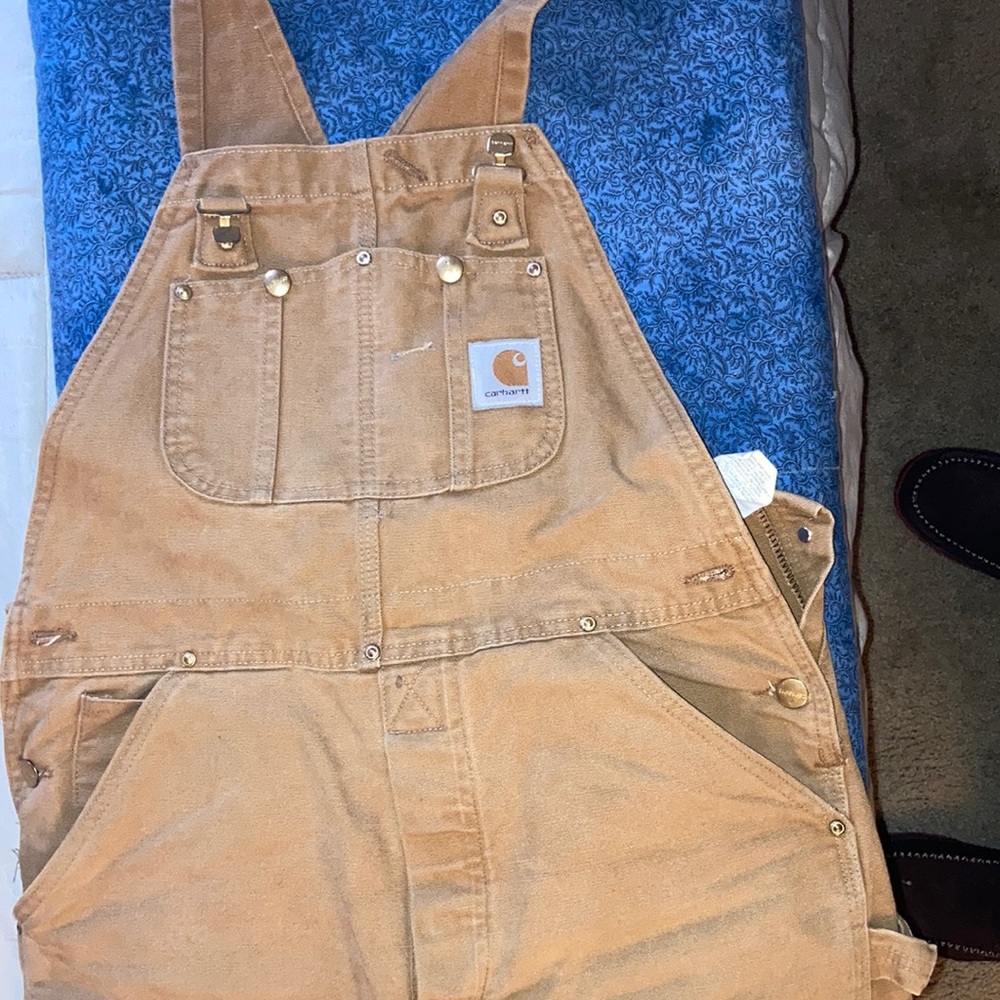 Carhartt bib overalls, very good condition, double stitched knees